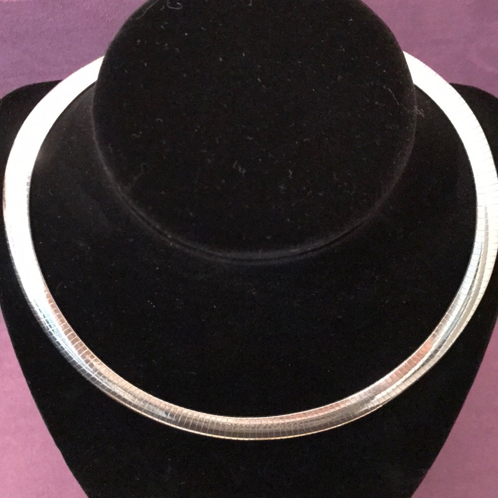 Sterling Silver Omega 17” Necklace